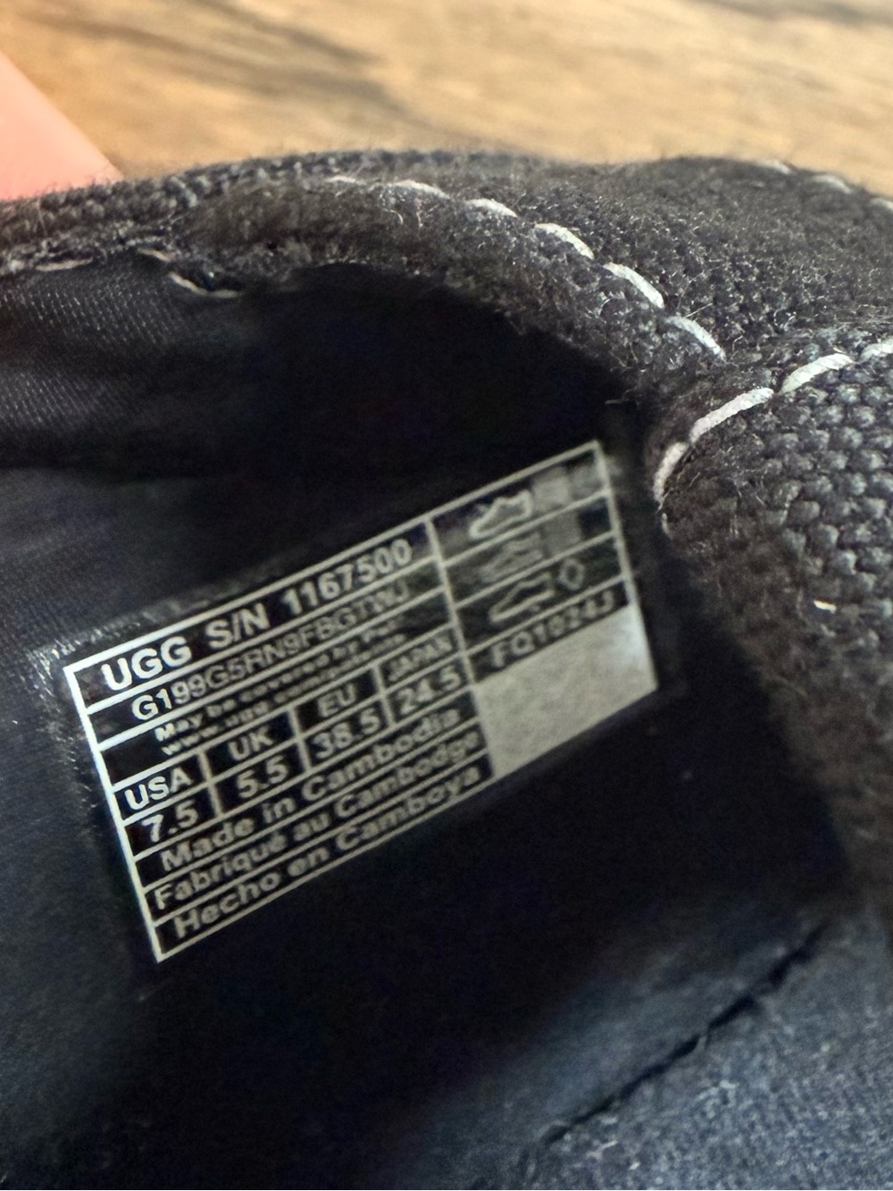 UGG Black Canvas Mary Jane Platform Clogs with Gum Sole - Picture 9 of 9